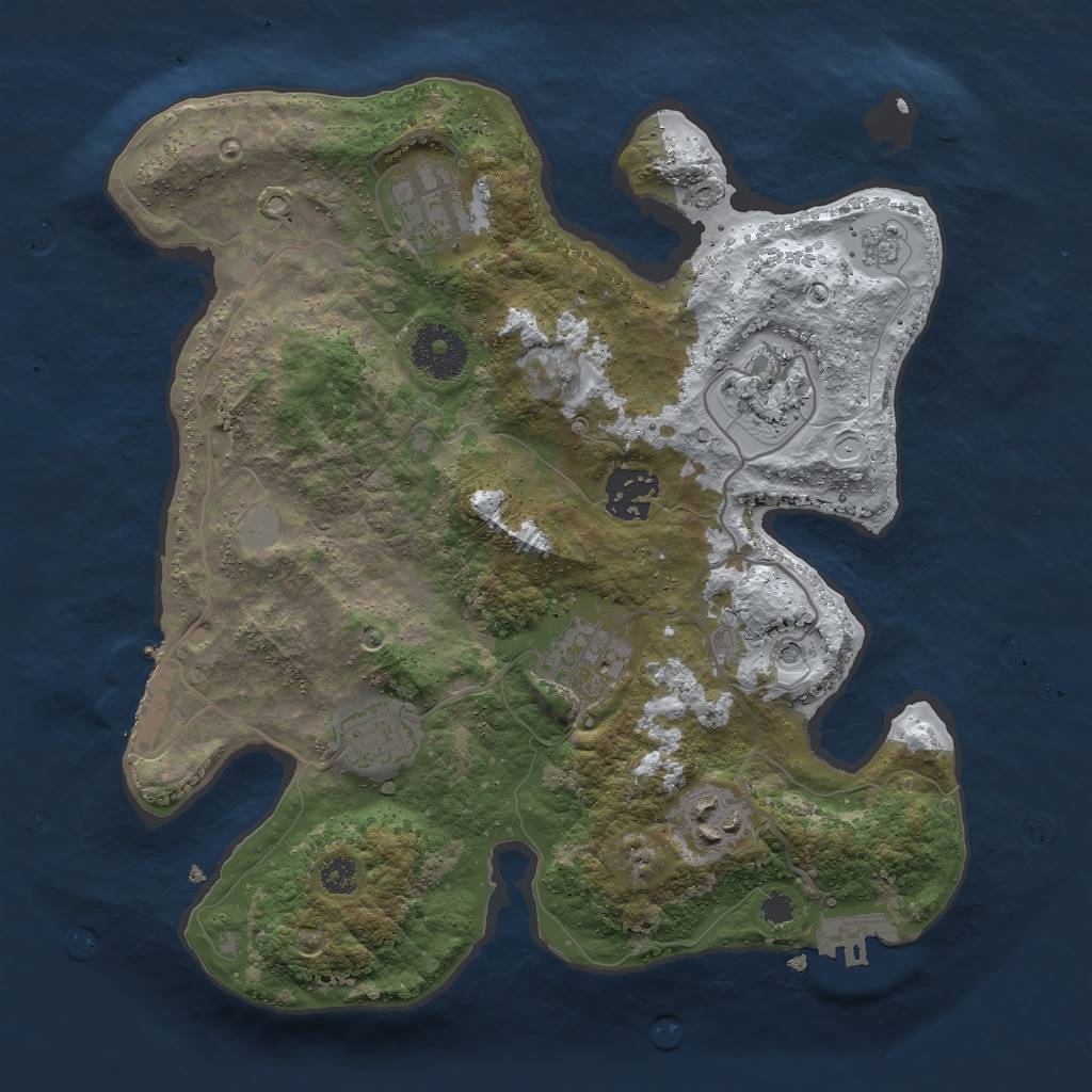 Rust Map: Procedural Map, Size: 3000, Seed: 82943424, 15 Monuments