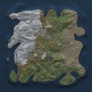 Thumbnail Rust Map: Procedural Map, Size: 3500, Seed: 1384342465, 17 Monuments