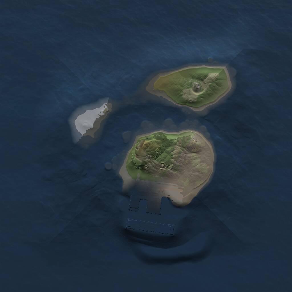 Rust Map: Procedural Map, Size: 1250, Seed: 137684, 2 Monuments