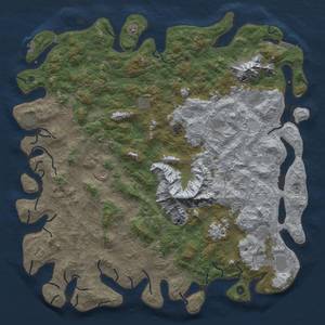 Thumbnail Rust Map: Procedural Map, Size: 6000, Seed: 100000, 19 Monuments