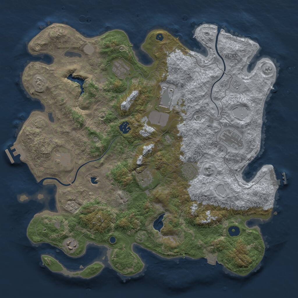 Rust Map: Procedural Map, Size: 4000, Seed: 1589808080, 15 Monuments