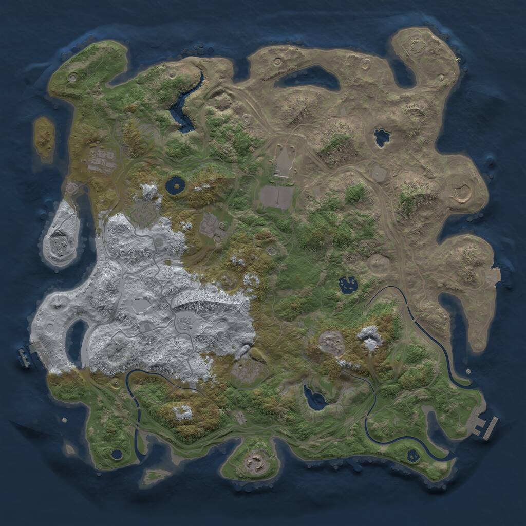 Rust Map: Procedural Map, Size: 4250, Seed: 1611349490, 15 Monuments