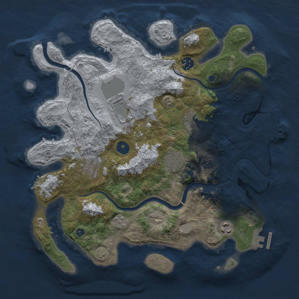 Rust Map: Procedural Map, Size: 3500, Seed: 13031991, 13 Monuments