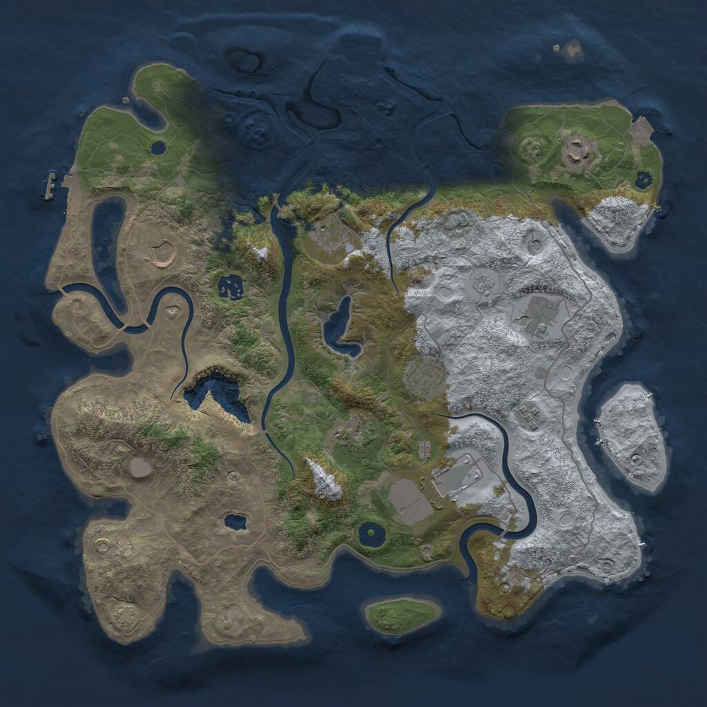 Rust Map: Procedural Map, Size: 4000, Seed: 361242847, 15 Monuments