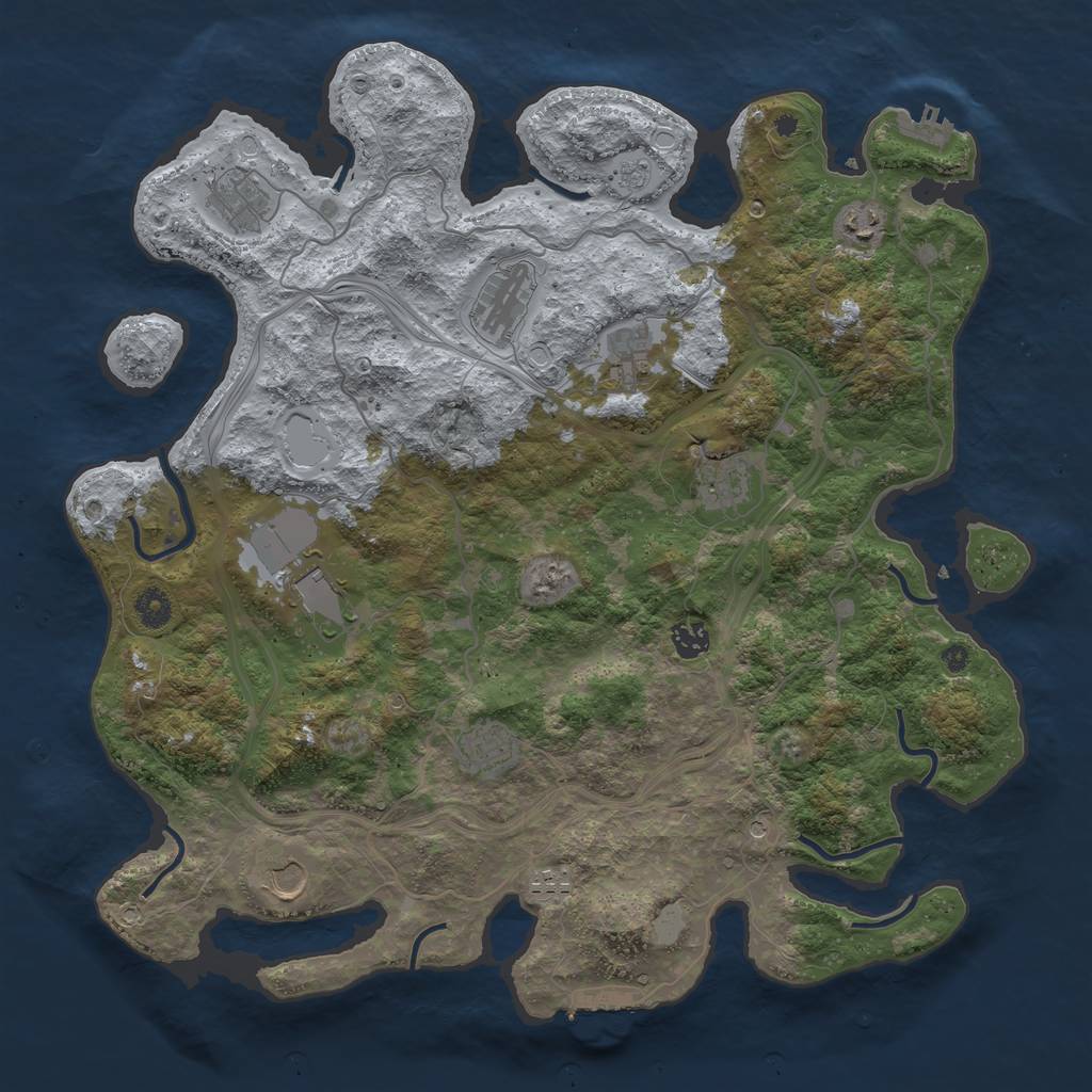 Rust Map: Procedural Map, Size: 4250, Seed: 2006227819, 19 Monuments