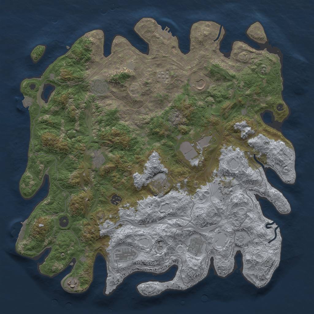 Rust Map: Procedural Map, Size: 4500, Seed: 20220513, 19 Monuments