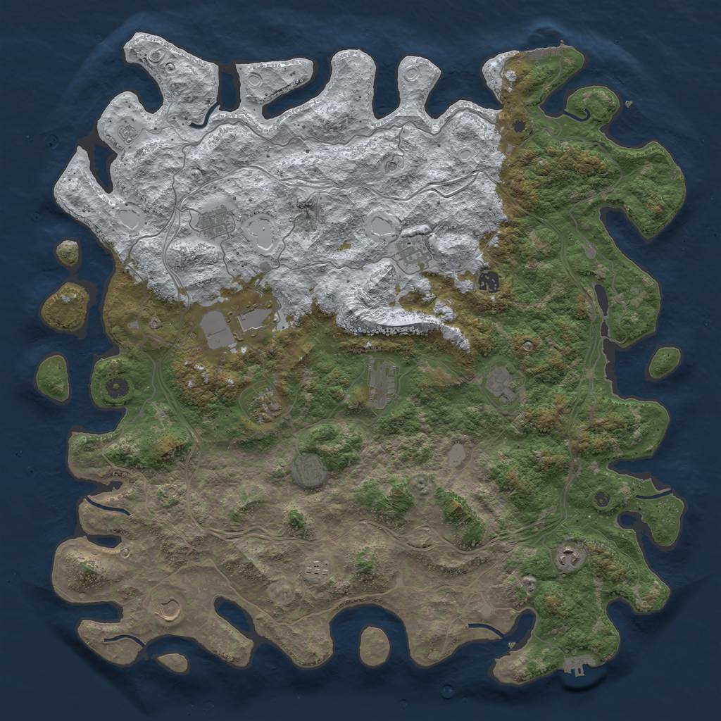 Rust Map: Procedural Map, Size: 4945, Seed: 1681364287, 20 Monuments