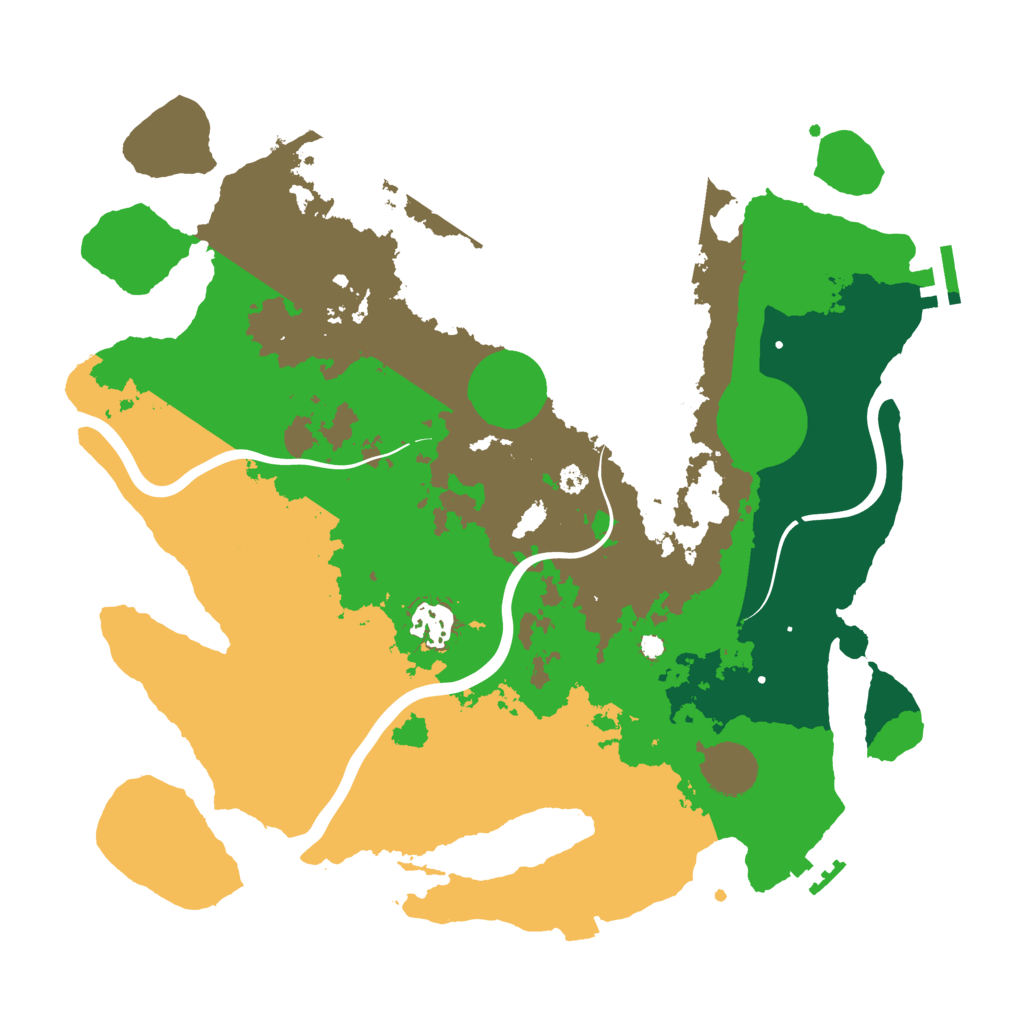 Biome Rust Map: Procedural Map, Size: 3500, Seed: 46576
