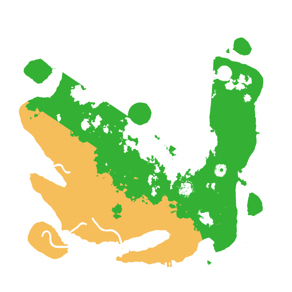 Biome Rust Map: Procedural Map, Size: 3500, Seed: 46576