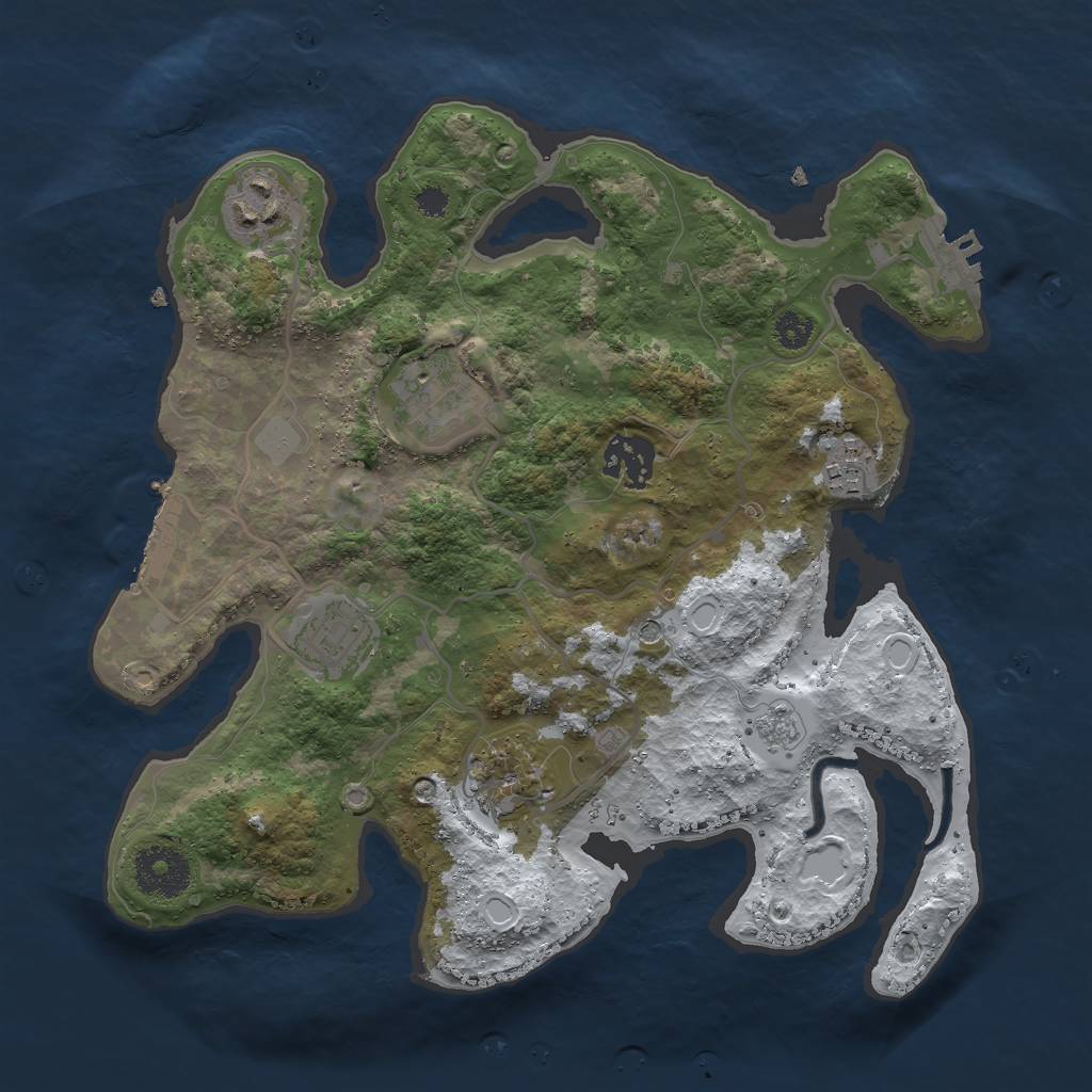 Rust Map: Procedural Map, Size: 3000, Seed: 567952922, 15 Monuments