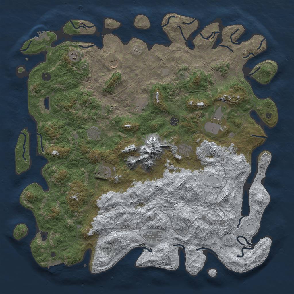 Rust Map: Procedural Map, Size: 5100, Seed: 112122323, 19 Monuments