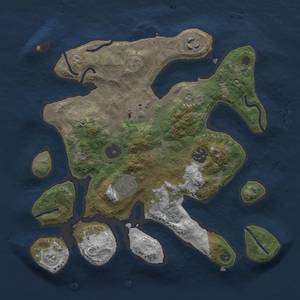 Thumbnail Rust Map: Procedural Map, Size: 3000, Seed: 30, 9 Monuments