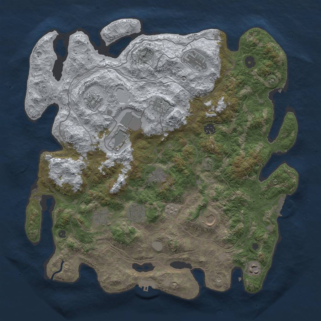 Rust Map: Procedural Map, Size: 4250, Seed: 1530921999, 20 Monuments