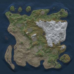 Thumbnail Rust Map: Procedural Map, Size: 3850, Seed: 1872612488, 20 Monuments