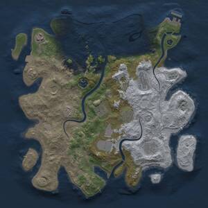 Thumbnail Rust Map: Procedural Map, Size: 3700, Seed: 256321300, 16 Monuments