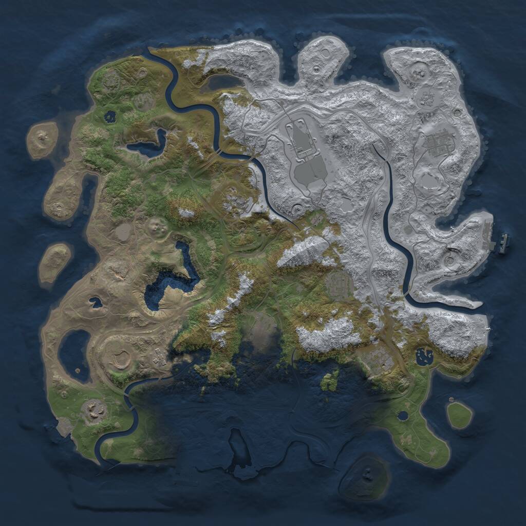 Rust Map: Procedural Map, Size: 4300, Seed: 26236262, 16 Monuments