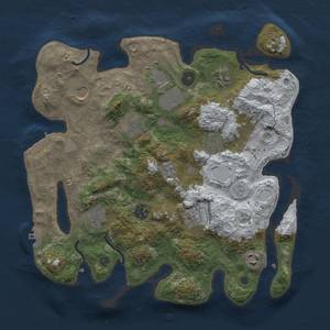 Thumbnail Rust Map: Procedural Map, Size: 3500, Seed: 5555, 19 Monuments