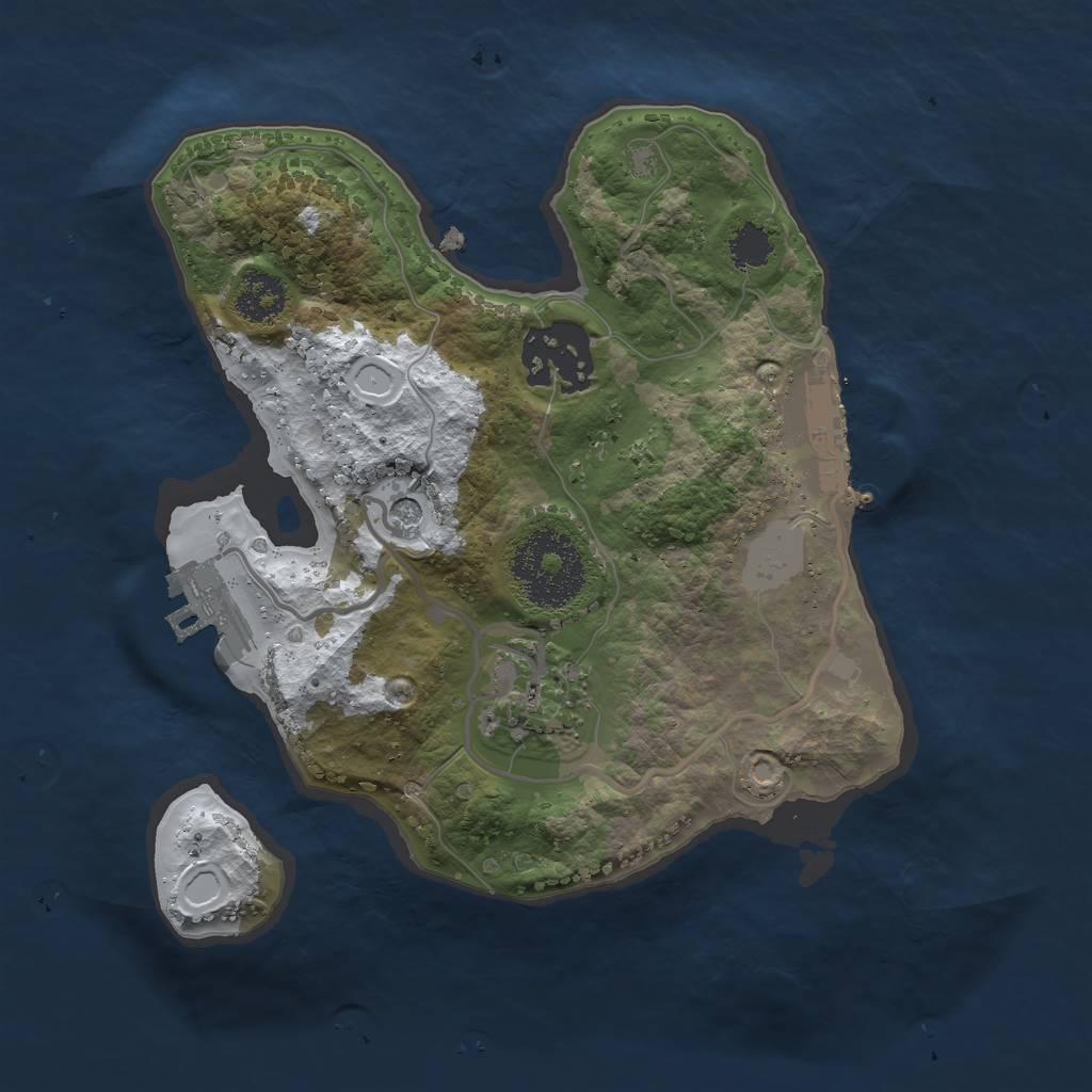 Rust Map: Procedural Map, Size: 2200, Seed: 1401356839, 10 Monuments
