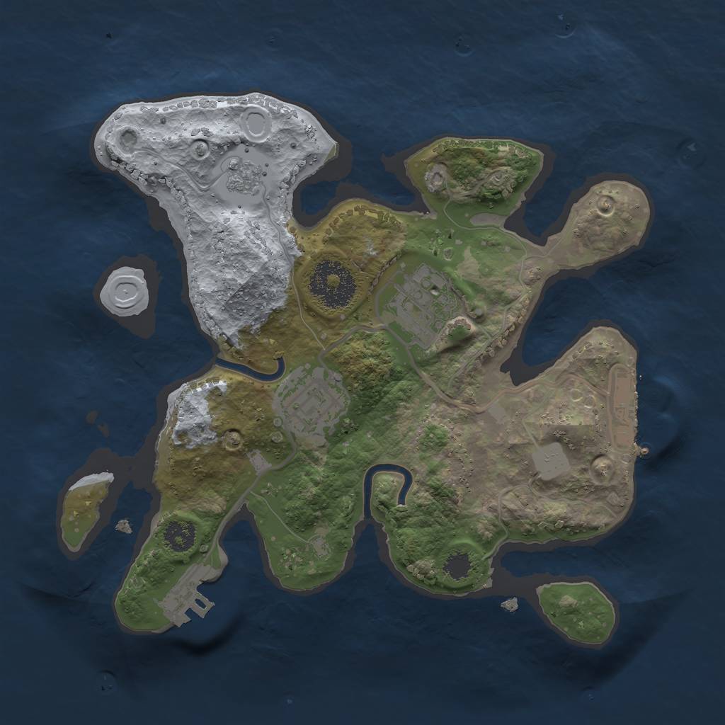 Rust Map: Procedural Map, Size: 2350, Seed: 2589, 10 Monuments