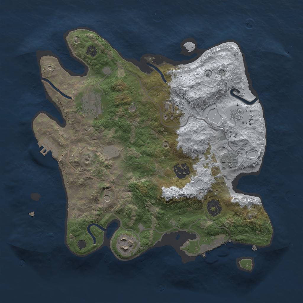 Rust Map: Procedural Map, Size: 2900, Seed: 798490183, 14 Monuments