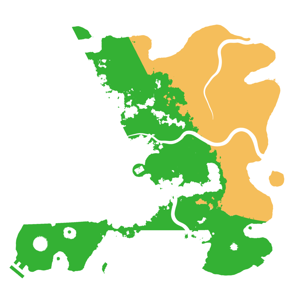Biome Rust Map: Procedural Map, Size: 3700, Seed: 1624507556