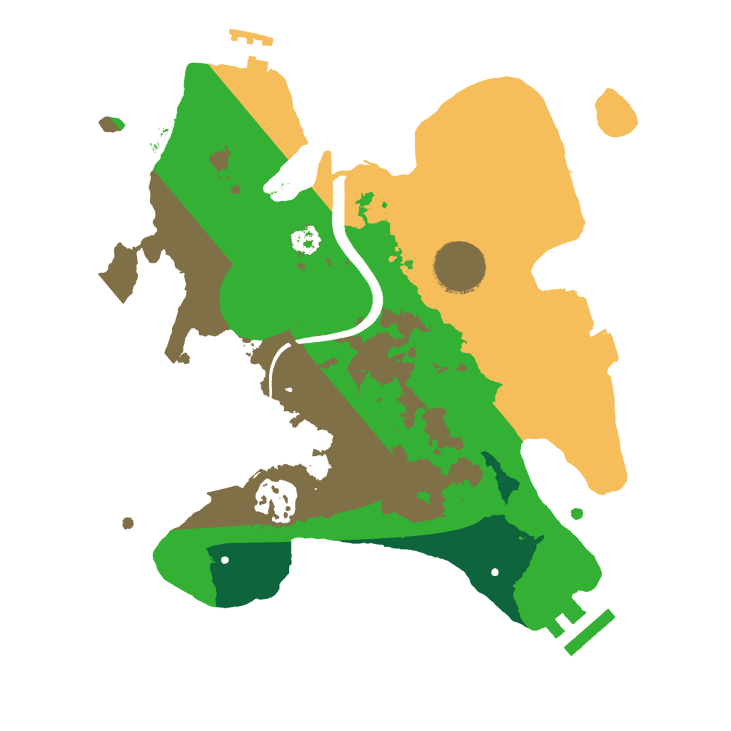 Biome Rust Map: Procedural Map, Size: 2500, Seed: 2244