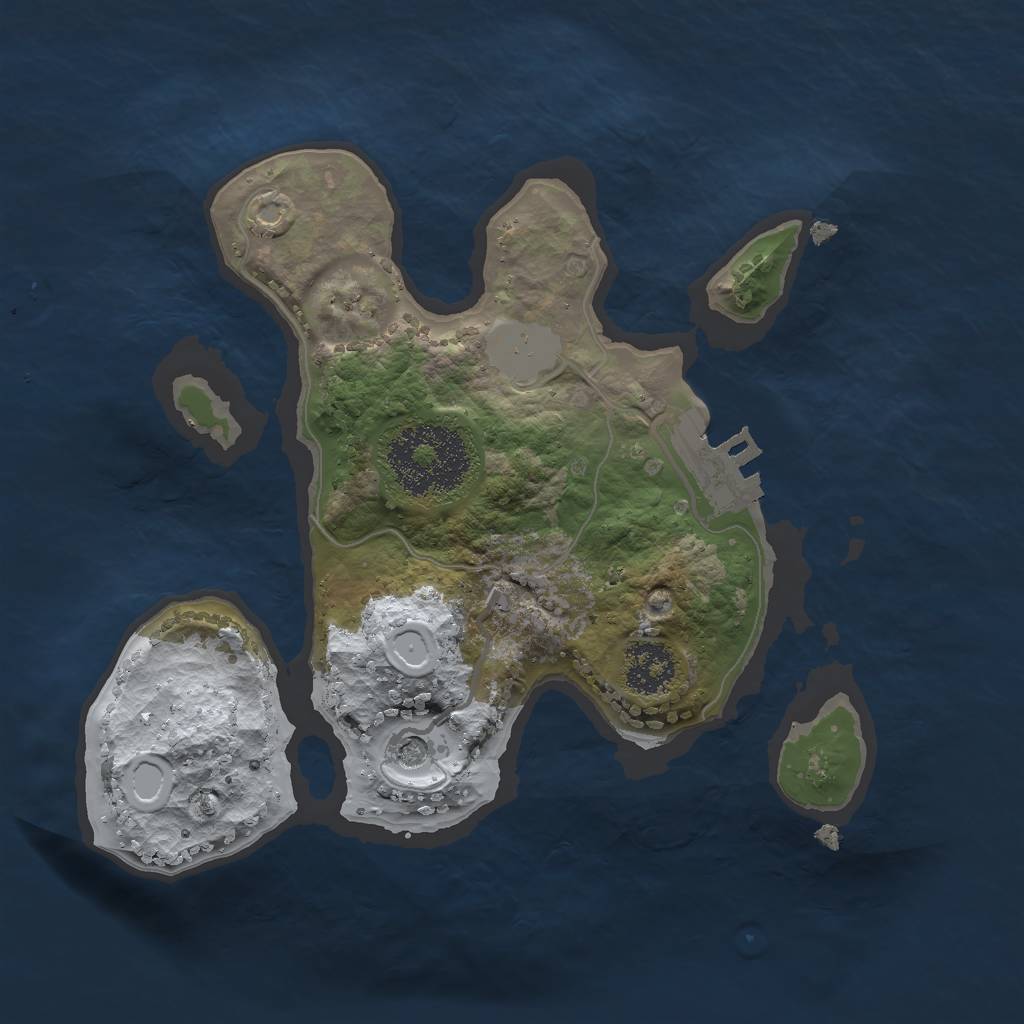 Rust Map: Procedural Map, Size: 2000, Seed: 5428, 7 Monuments