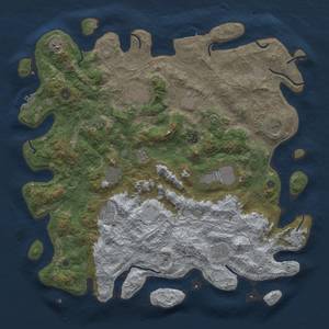 Thumbnail Rust Map: Procedural Map, Size: 4600, Seed: 3797197, 19 Monuments