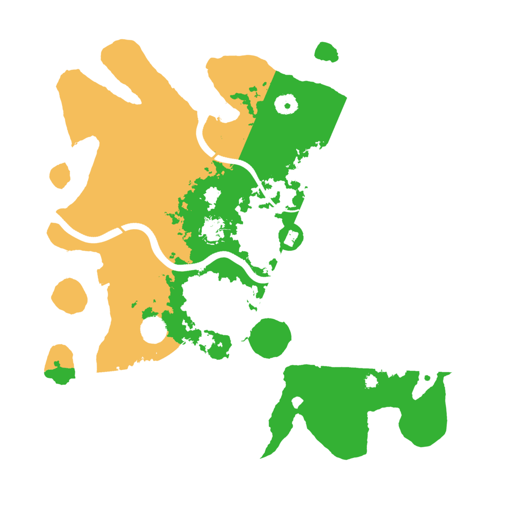 Biome Rust Map: Procedural Map, Size: 3500, Seed: 564987