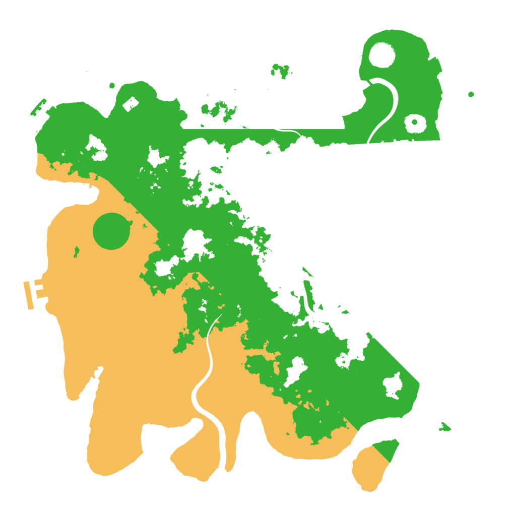 Biome Rust Map: Procedural Map, Size: 3700, Seed: 608152495