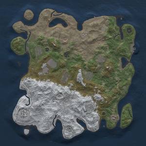 Thumbnail Rust Map: Procedural Map, Size: 4000, Seed: 1519982053, 20 Monuments