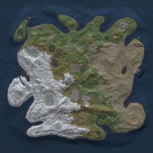 Thumbnail Rust Map: Procedural Map, Size: 3500, Seed: 1948510957, 20 Monuments