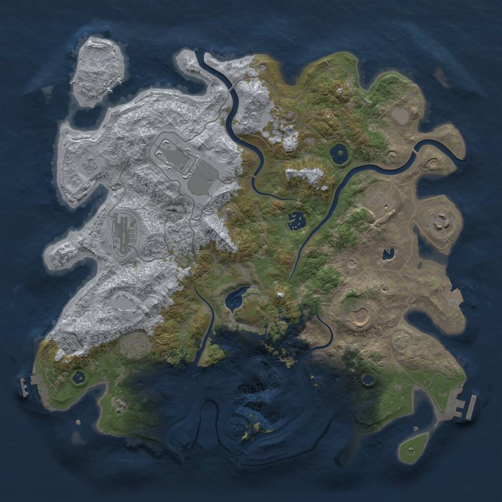 Rust Map: Procedural Map, Size: 4000, Seed: 789120302, 15 Monuments