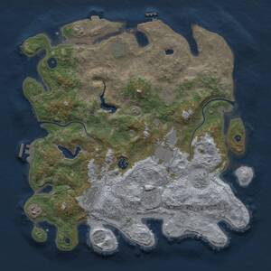 Thumbnail Rust Map: Procedural Map, Size: 4000, Seed: 1216288104, 15 Monuments