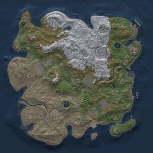 Thumbnail Rust Map: Procedural Map, Size: 3750, Seed: 461123954, 15 Monuments