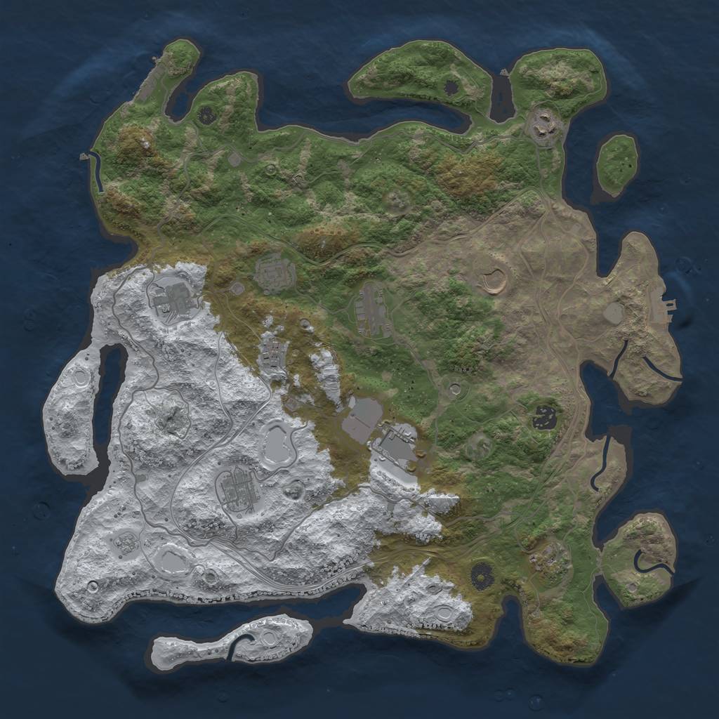 Rust Map: Procedural Map, Size: 4250, Seed: 123436649, 19 Monuments
