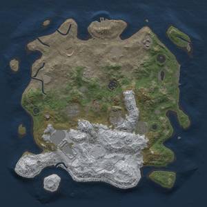 Thumbnail Rust Map: Procedural Map, Size: 3500, Seed: 1299106368, 18 Monuments