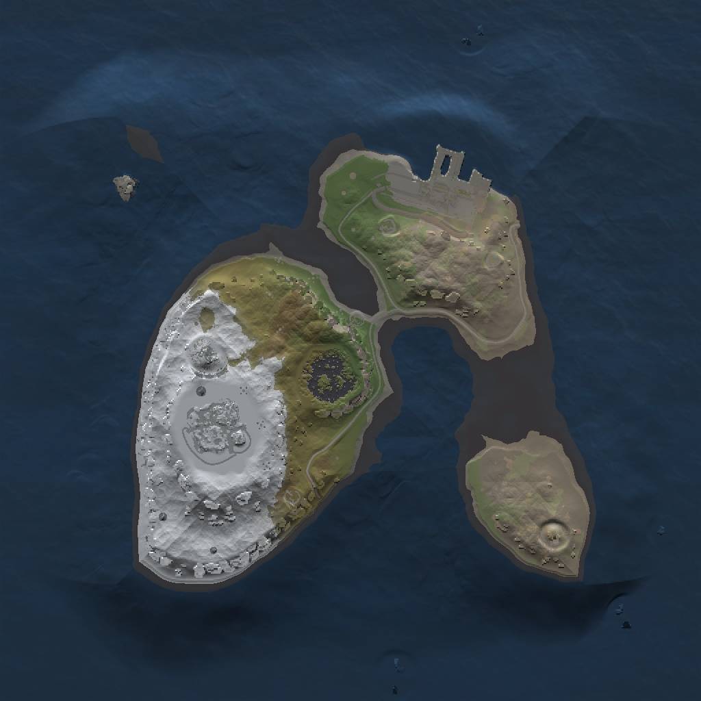 Rust Map: Procedural Map, Size: 1500, Seed: 213876, 6 Monuments