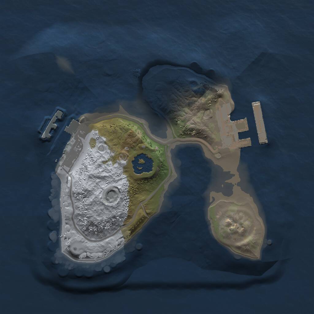 Rust Map: Procedural Map, Size: 1500, Seed: 213876, 3 Monuments