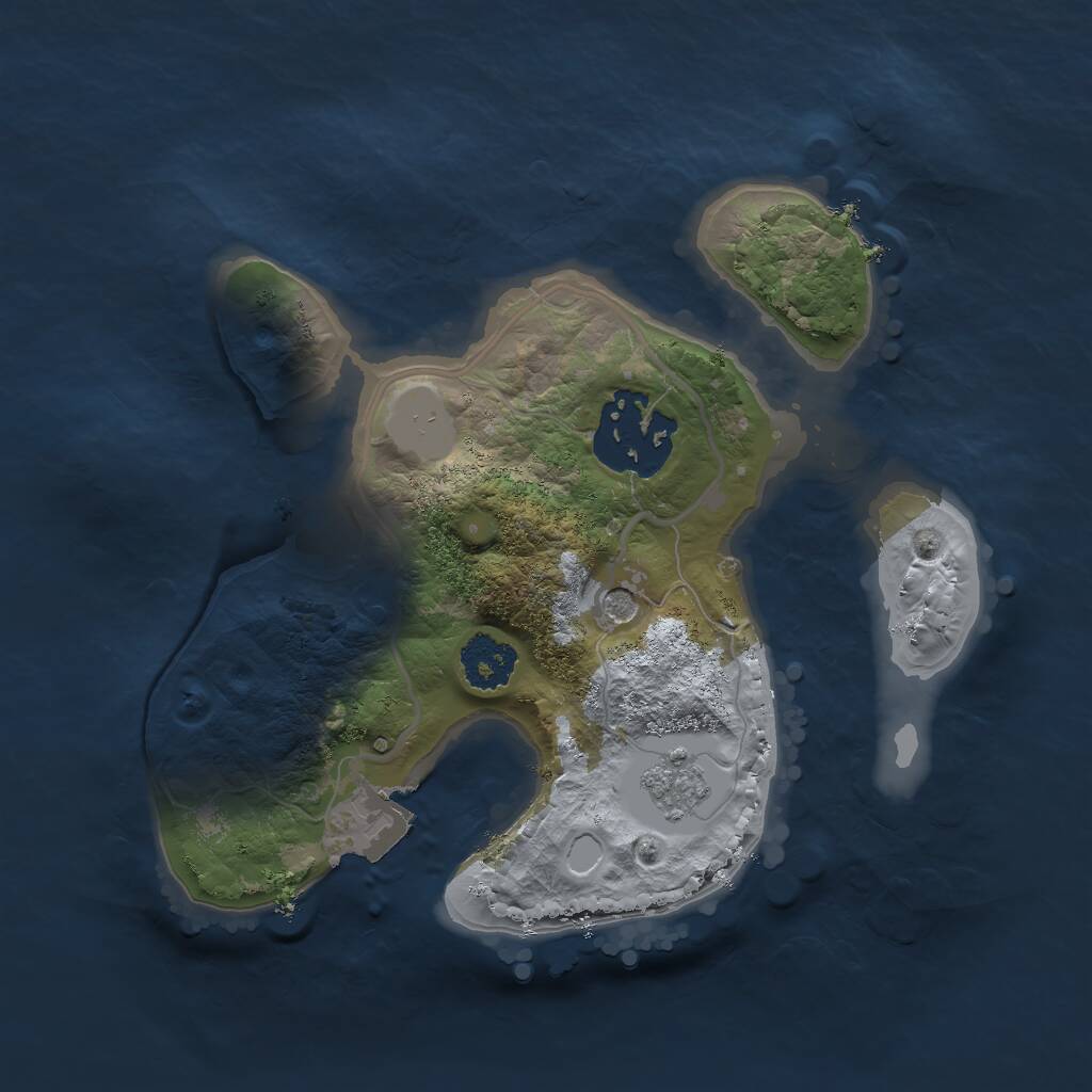 Rust Map: Procedural Map, Size: 2000, Seed: 175, 4 Monuments