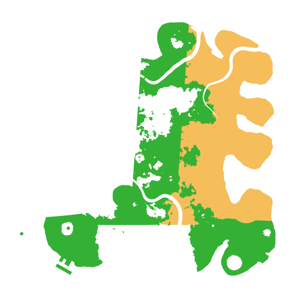 Biome Rust Map: Procedural Map, Size: 3550, Seed: 541444