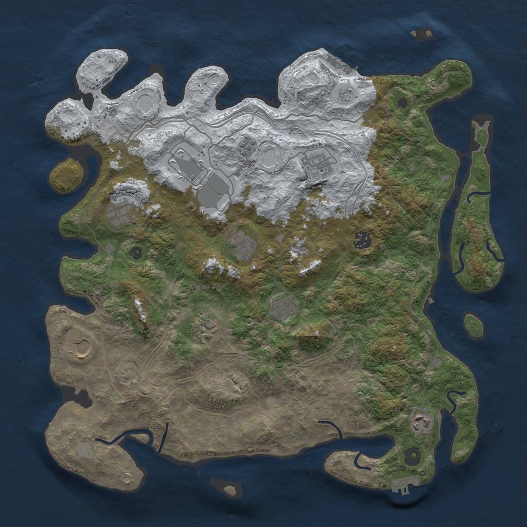 Rust Map: Procedural Map, Size: 4250, Seed: 179065, 19 Monuments