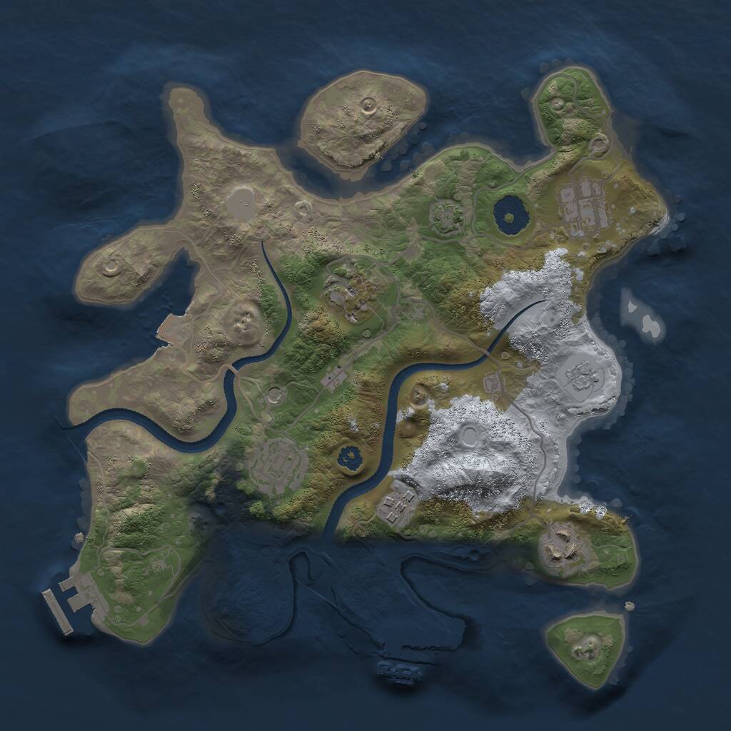 Rust Map: Procedural Map, Size: 3000, Seed: 26177758, 11 Monuments