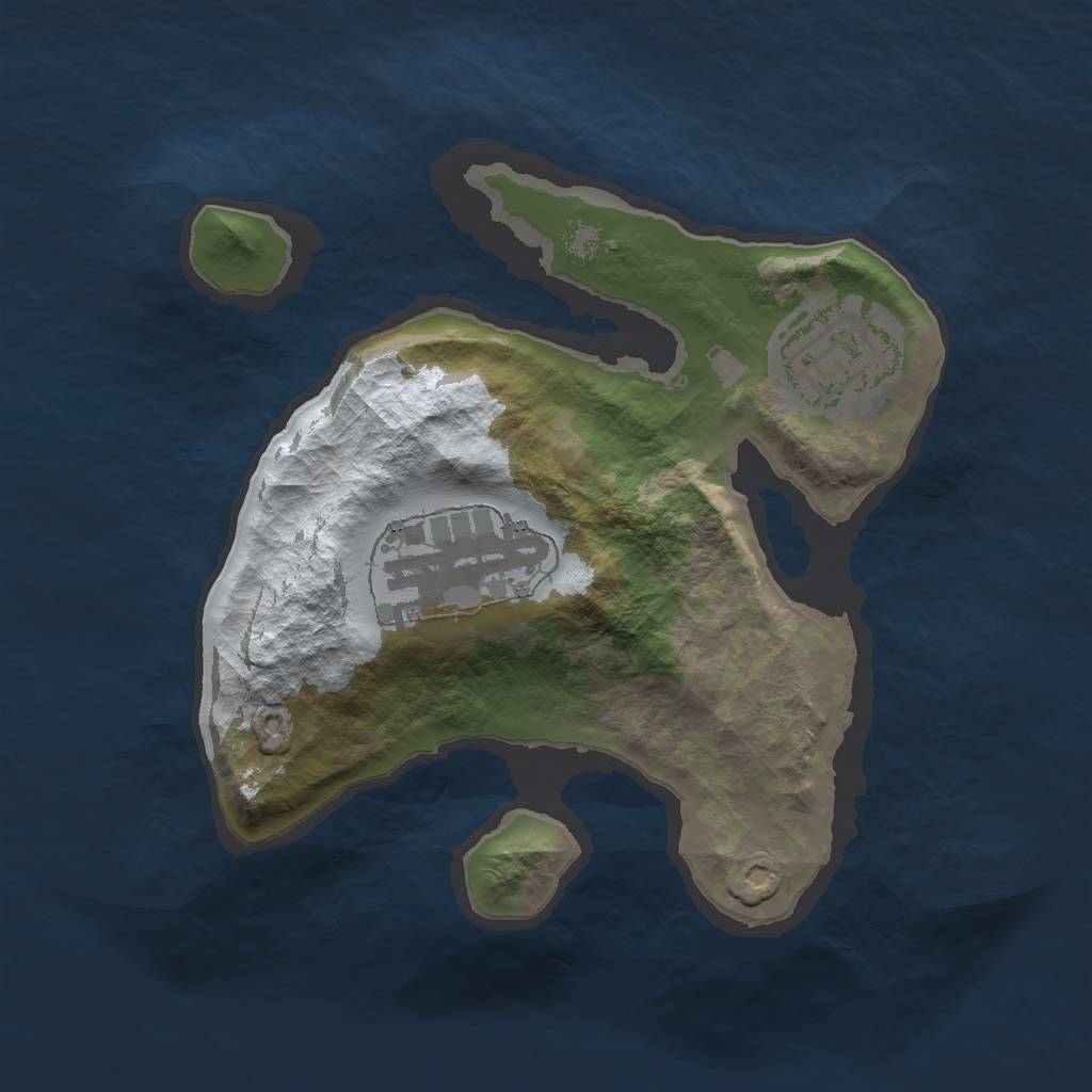 Rust Map: Barren, Size: 2000, Seed: 987528742, 4 Monuments