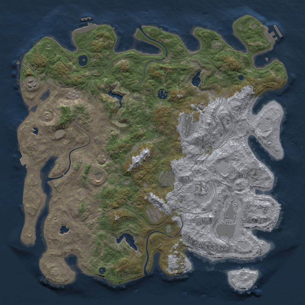 Rust Map: Procedural Map, Size: 4500, Seed: 435149, 15 Monuments