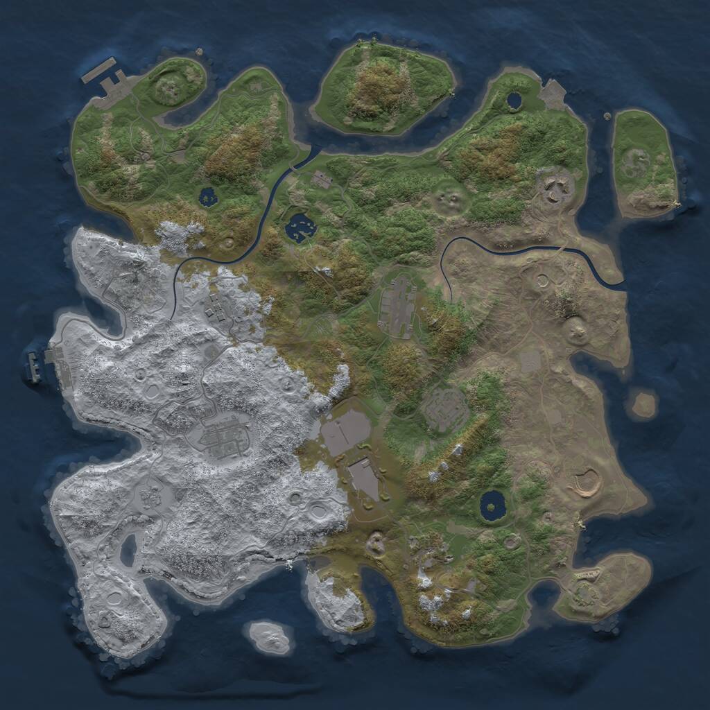 Rust Map: Procedural Map, Size: 3750, Seed: 1556452723, 15 Monuments