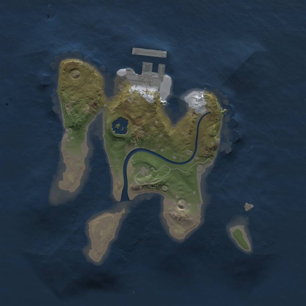 Rust Map: Procedural Map, Size: 1800, Seed: 876543210, 2 Monuments