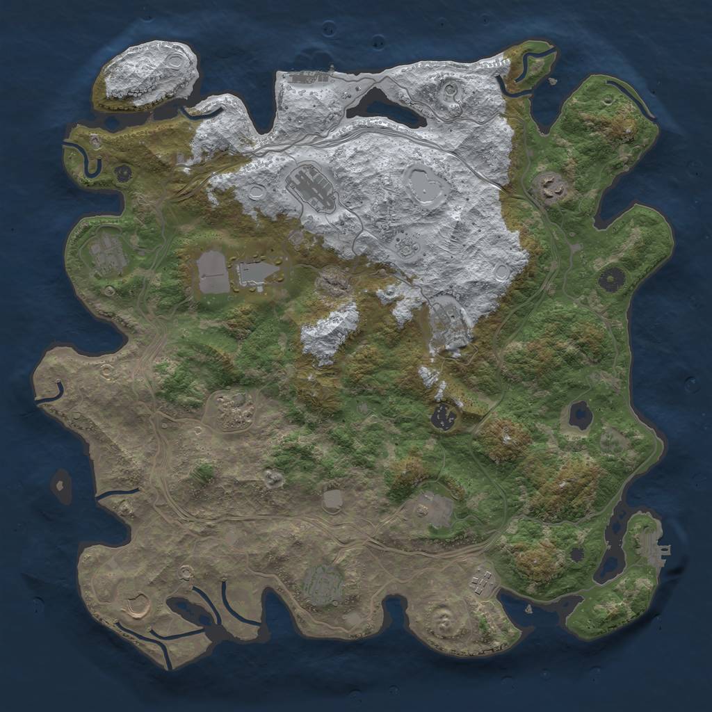Rust Map: Procedural Map, Size: 4300, Seed: 657657, 20 Monuments