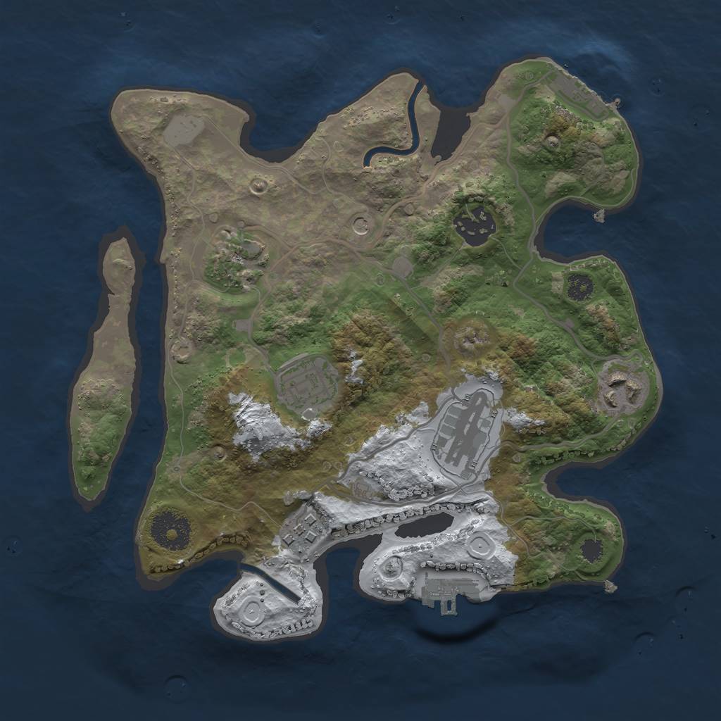 Rust Map: Procedural Map, Size: 2750, Seed: 434732668, 14 Monuments