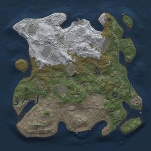 Thumbnail Rust Map: Procedural Map, Size: 3500, Seed: 743925, 19 Monuments